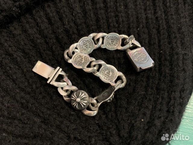 Браслет Chrome Hearts серебро крест Браслет Chrome Hearts серебро крест