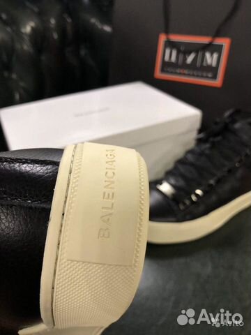 Черные кожаные кеды Balenciaga