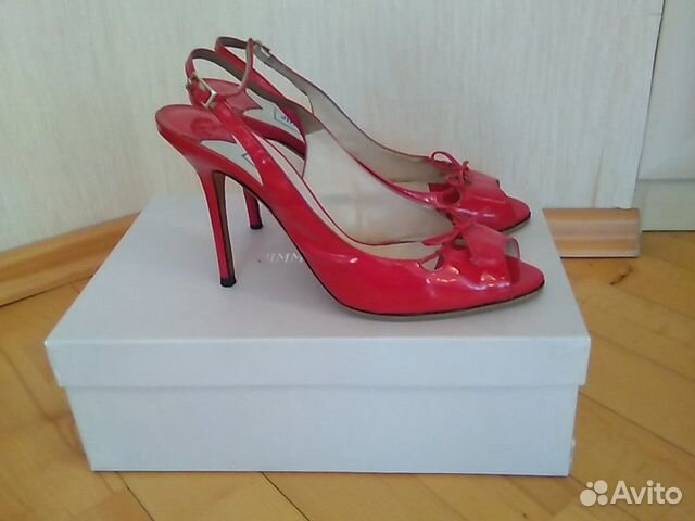 Босоножки красные Jimmy Choo, р. 37.5-38