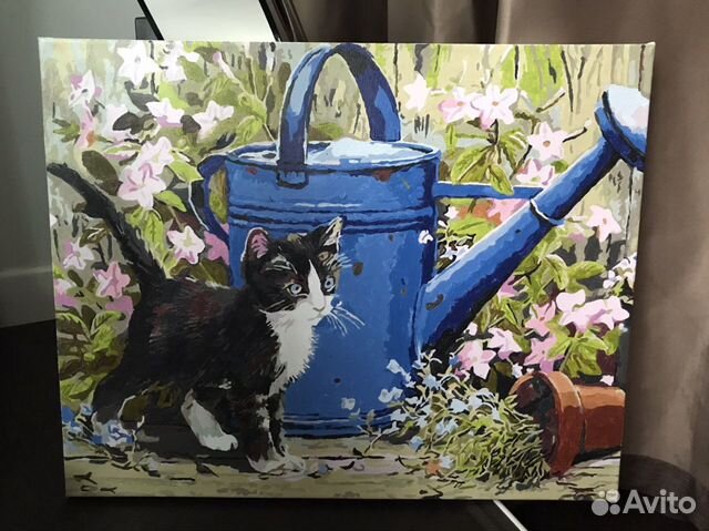 Картина «Котик и лейка» Картина «Котик и лейка»