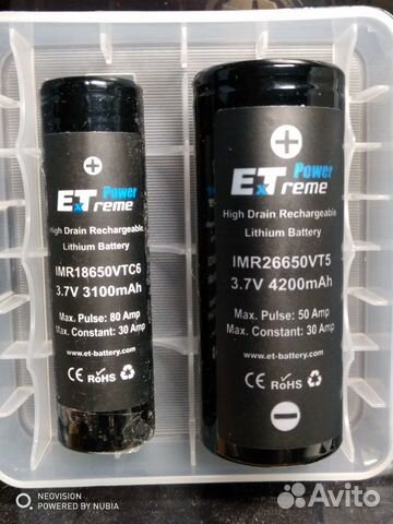 Аккумулятор ExT 4200mAh 3,7V imr26650 Аккумулятор ExT 4200mAh 3,7V imr26650