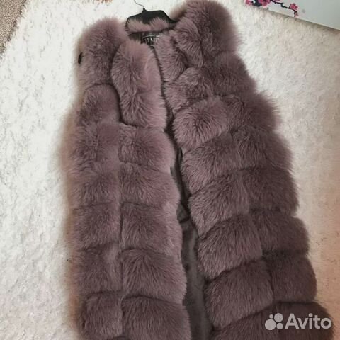 Натуральный жилет из песца