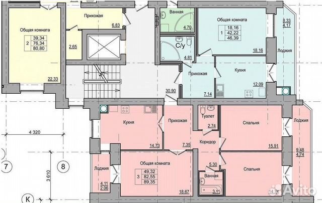 1-к квартира, 46.4 м², 3/9 эт.