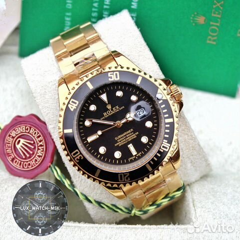Мужские наручные часы Rolex Submariner goldblack Мужские наручные часы Rolex Submariner goldblack