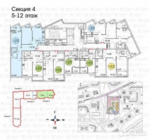 3-к квартира, 81 м², 5/19 эт.
