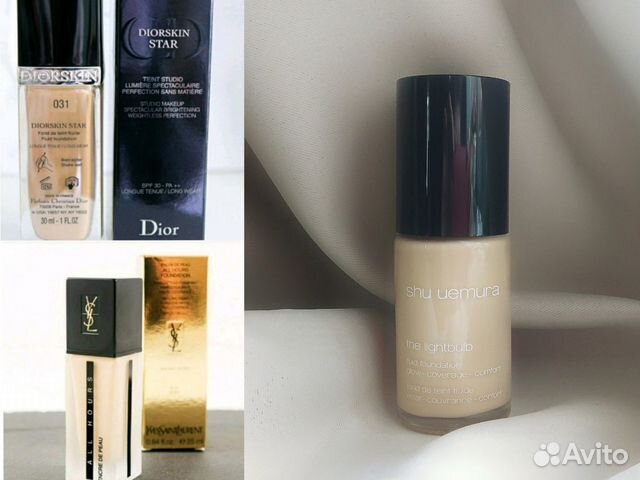 YSL Dior Shu Uemura тон для лица