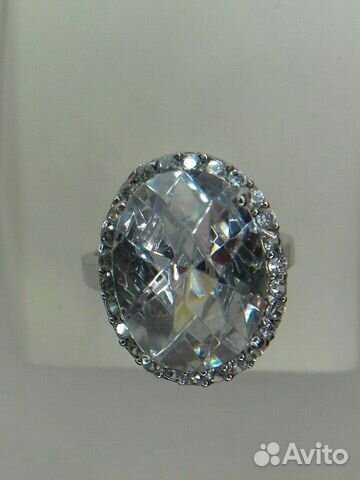 Серебро 925 пробы,Кольцо с Горным Хрусталём новое