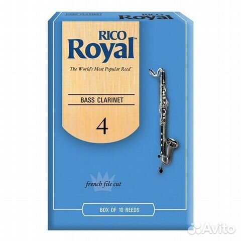 Трости для бас-кларнета Rico Royal №4 (10 шт) Трости для бас-кларнета Rico Royal №4 (10 шт)