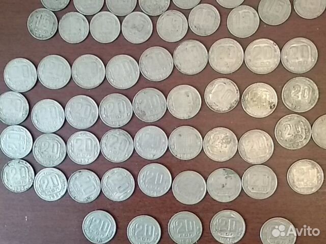 Монеты СССР -10,15,20 копеек с1940 по 1957г
