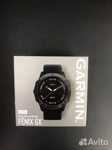 Garmin Fenix 6X Pro черный с черным ремешком