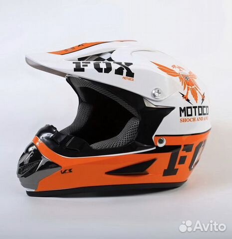 Шлем кроссовый Fox Orange Шлем кроссовый Fox Orange