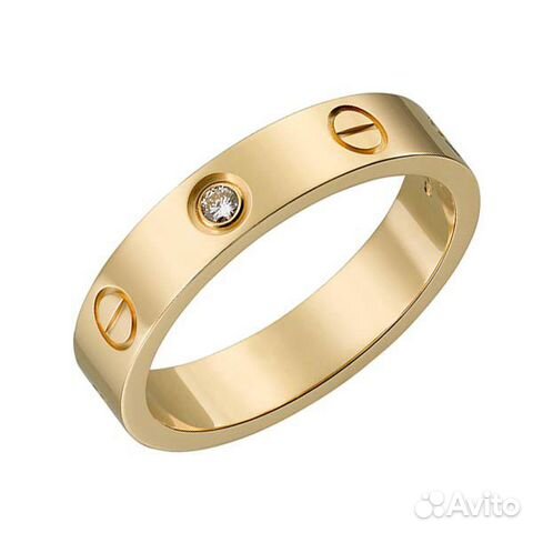 Кольцо Love с одним бриллиантом