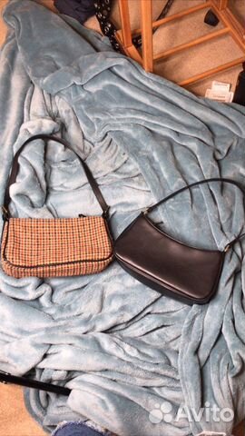 Чёрная сумка багет Чёрная сумка багет