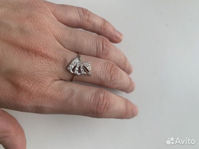 Кольцо из белого золота 585, р-р 16