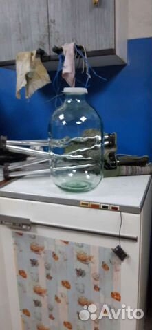 Стеклянная бутыль и банка 10 литров