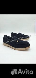 Мокасины лоро пиана черные