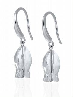Серебряные серьги с кристаллами Swarovski