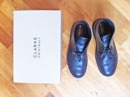 Ботинки Дезерты Clarks Desert Boot Black Polished