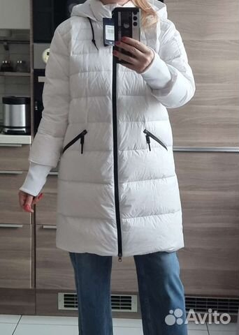 Пуховик Reebok оригинал пух перо зимний белый