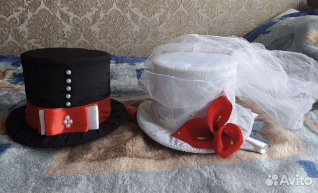 Свадебные украшения шляпы на машину