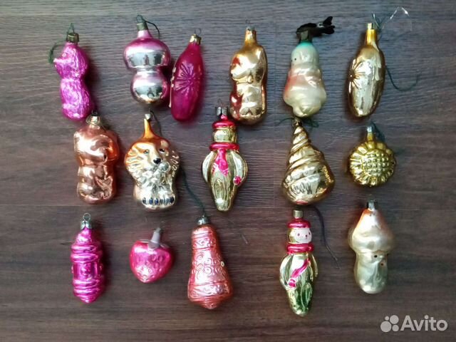 Елочные игрушки СССР на прищепке