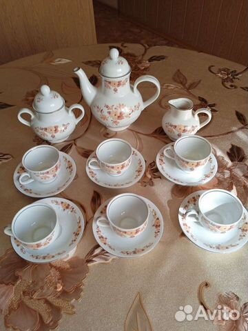 Сервиз кофейный фарфоровый пр-во гдр новый