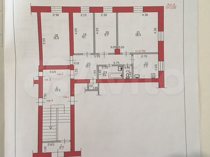 4-к. квартира, 76,1 м², 1/2 эт.
