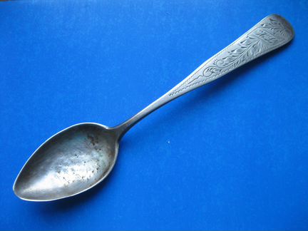 Ложка серебряная старинная с монограмой