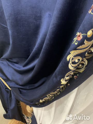 Шторы бархатные с вышивкой