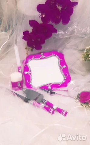 Нож и лопатка для свадебного торта