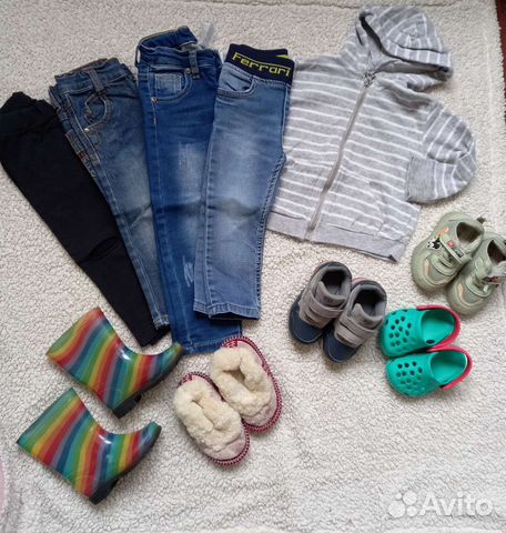 Пакет детской одежды и обуви для мальчика 80 86см