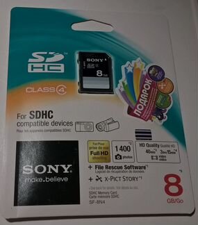 Карта памяти Sony SD 8 GB