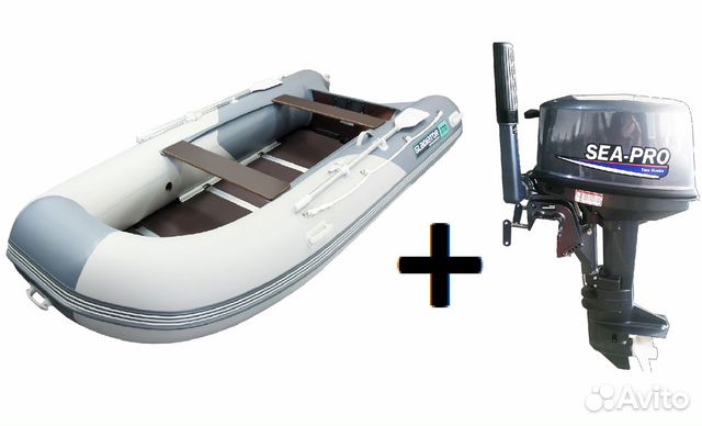 Мотор Sea Pro 9.8 + Лодка Gladiator B370