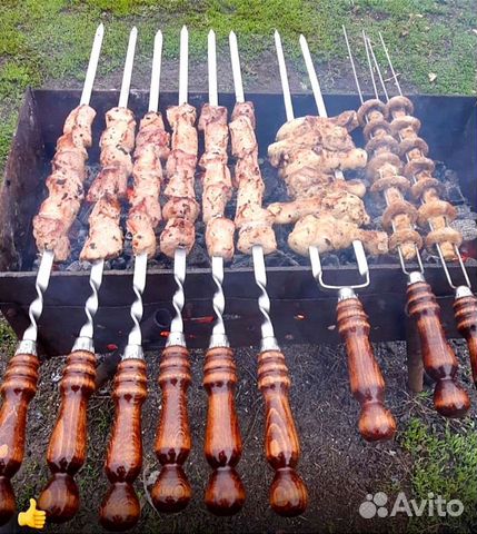 Шампура ручной работы деревянная ручка