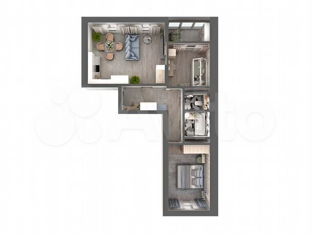 3-к. квартира, 56,9 м², 25/27 эт.