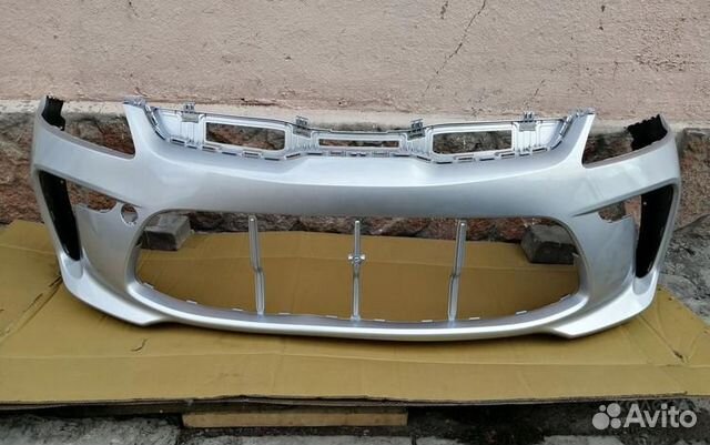 Бампер передний кио рио крашенный