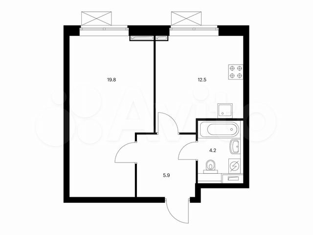 1-к. квартира, 42,4 м², 32/33 эт.