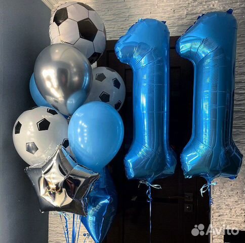 Гирлянда из воздушных шаров и шары с гелием