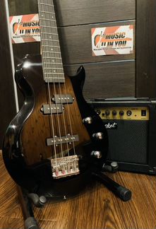 Бас гитара + комбик + чехол (комплект)