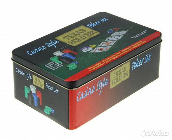 Покер, набор для игры (карты 2 колоды, фишки 200 ш