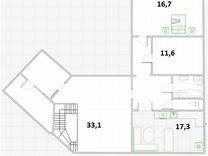 3-к. квартира, 113,5 м², 14/14 эт.