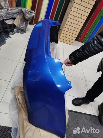 Бампер Гранта задний цвет 418 голубая планета