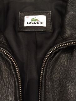 Кожаная куртка-бомбер Lacoste, оригинал