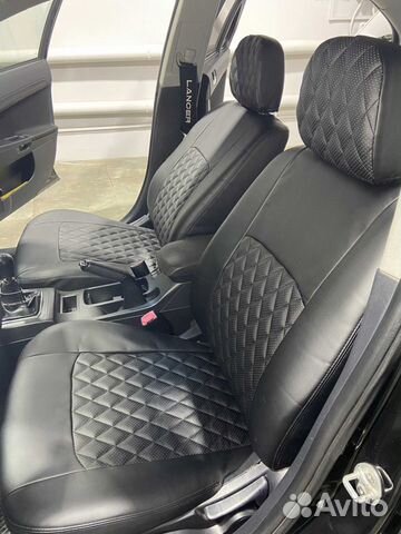 Чехлы Kia Rio 4 17+ чёрный ромб