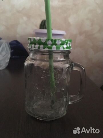 Кружка-банка С соломкой koopman, 400мл