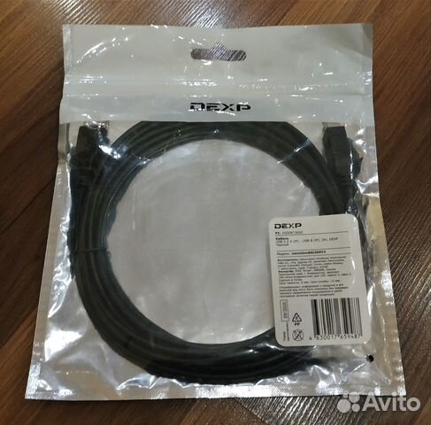 Кабель dexp USB 2.0 Type-A - USB 2.0 Type-B