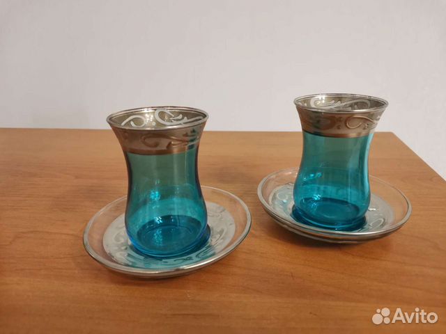 Турецкие стаканы для чая с блюдцами