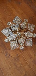 Люстра богем нат.золото + полка и зеркало