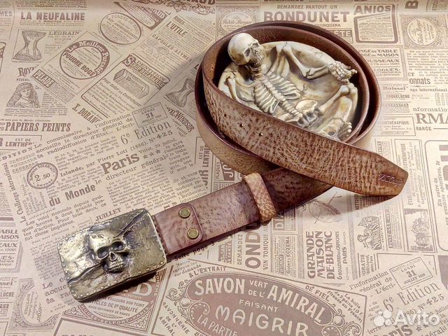 Ремень мужской из натуральной кожи (ручная работа)