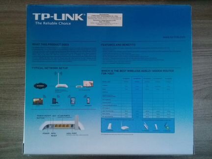 TP-link Wireless N adsl2+ Modem Router